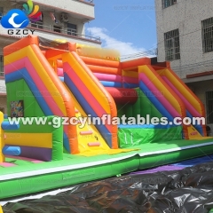 Freestyle airbag Inflatable Stunt Jump air Bag With Platform Slide