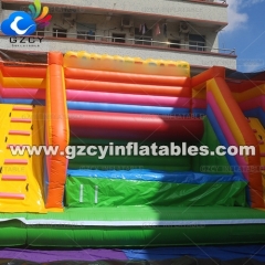 Freestyle airbag Inflatable Stunt Jump air Bag With Platform Slide