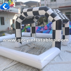 Customized Mini PVC Car Racing Track Indoor Outdoor Commercial Kids Bumper Car Inflatable Perimeter Arena Bumper Car Race Track
