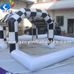 Customized Mini PVC Car Racing Track Indoor Outdoor Commercial Kids Bumper Car Inflatable Perimeter Arena Bumper Car Race Track