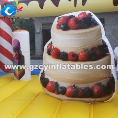 Cake Inflatable Birthday Party Bouncy Castle Combo