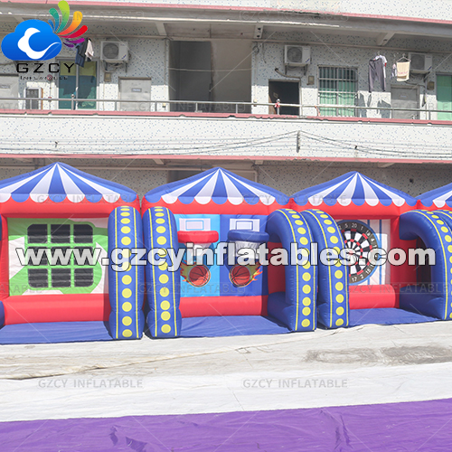 Outdoor Sports Game 4 in 1 Challenge Carnival Booth Inflatable Carnival Games for Events