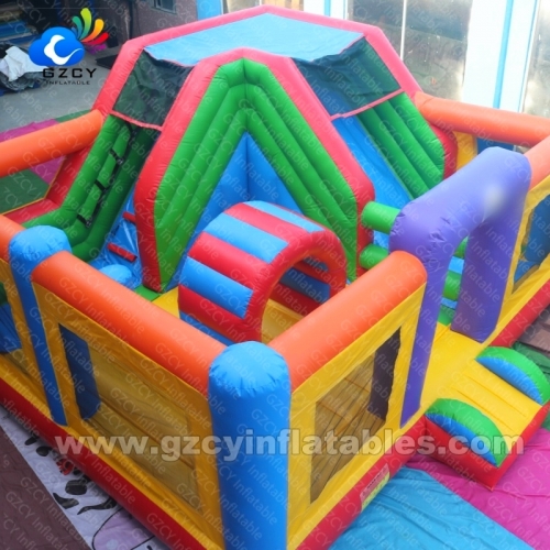 Manufacturer Fun City Bouncer Giant Amusement Playground Inflatable Theme Park for Kids Commercial Use EN14960