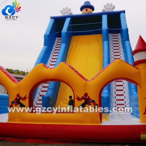 Commercial Inflatable Dry Slide 18ft 20ft Jumping Bouncy Inflatable Outdoor Games