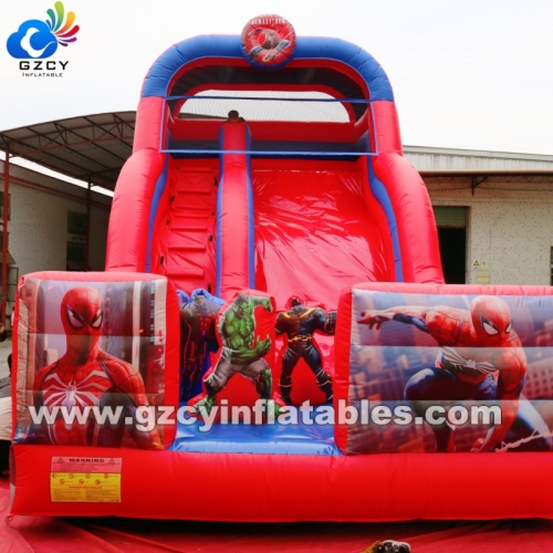 Commercial Popular Inflatable Castle Jumping Dry Slide,inflatable Dry Slide with Bounce House for Rental Business