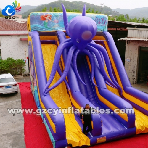 Octopus Inflatable Wet Dry Slide Bouncy Slide
