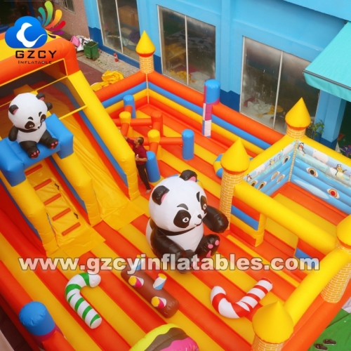 Customized Indoor N Outdoor Big Inflatable Bounce Castle Trampoline Theme Park for Rentals