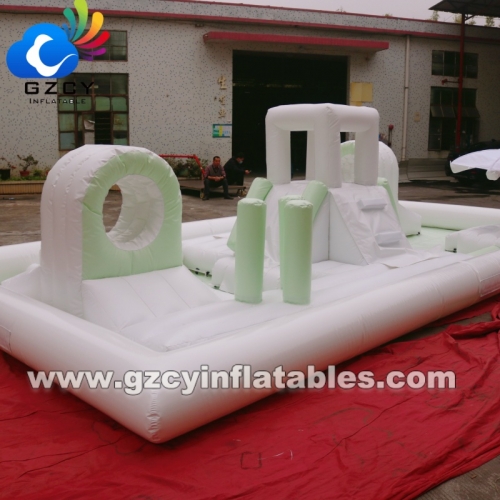 New Outdoor Water Game Slide Combo Obstacle Race Water Park Splash Pad Inflatable Playground for Kids Party