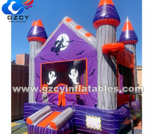 Commercial PVC Halloween Bounce House Festival Theme Inflatable with Blower