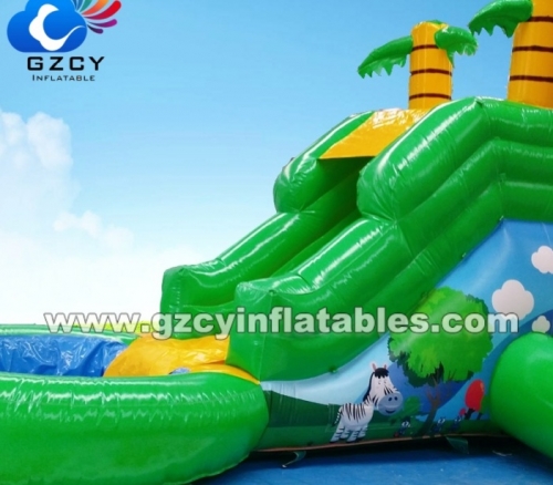 Commercial Grade Kids Toboggan Gonflable Cheap Inflatable Small Polo Water Slide for Sale