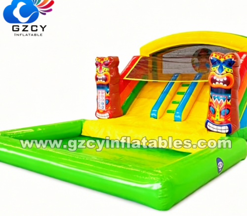 Inflatable Bouncer Crocodile Inflatable Combo Bouncer Slide Bounce House Backyard Rental Party PVC Unisex