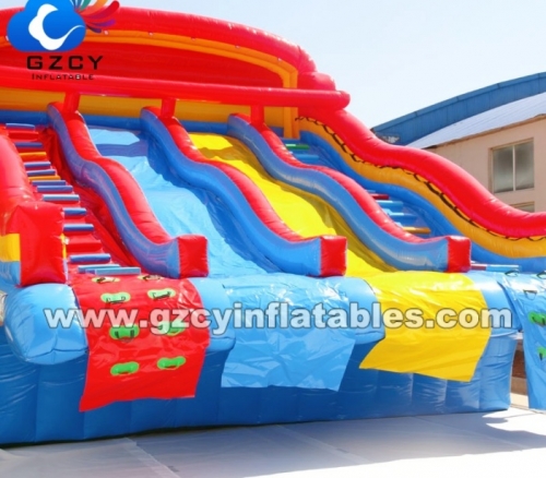 Inflatable Outdoor Water Park Water Slide with Swimming Pool for Children Customizable Colors UV Protective & Waterproof