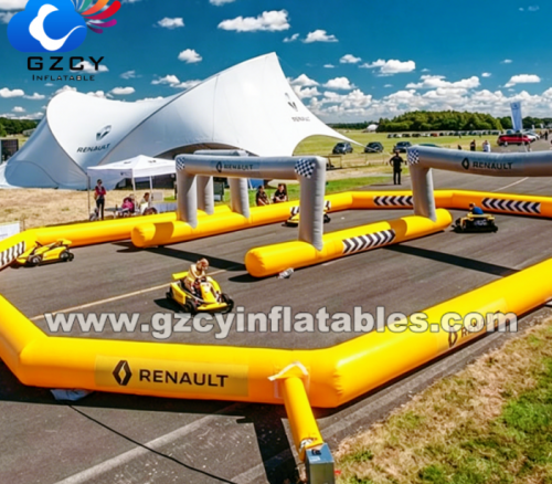 Inflatable Bumper Car Track, Enclosed Race Track for Kids Electric Cars, Indoor Playground Equipment