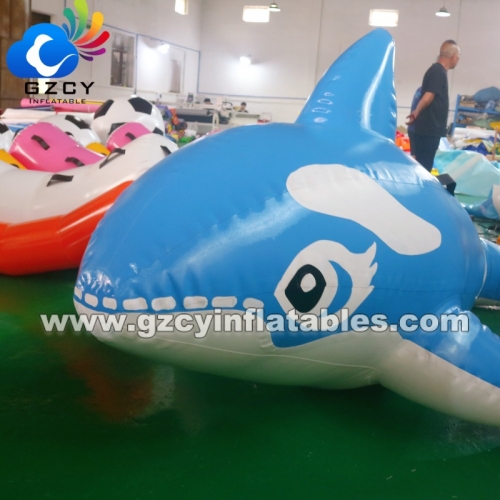 Large Inflatable Blue Whale Pool Floating Amusement Ride for Camps Bay Beach-Commercial Use PVC Material Custom Design
