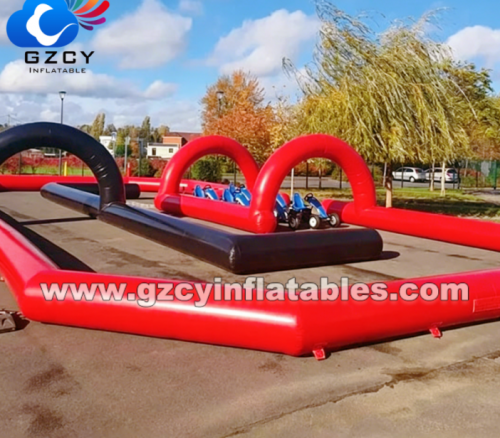 Crazy Kart Track Inflatable Start and Finish Racing Track for Commercial Rental