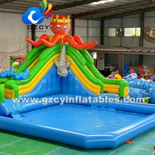 Outdoor Popular Inflatable Water Mobile Land Park Pools Big Water Play Equipment Park Ground Inflatable Water Park Prices