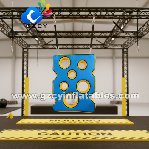 New Arrival Trampoline Park Cheeseboard Air Track Block Ninja Warrior Inflatable Obstacle Course Equipment