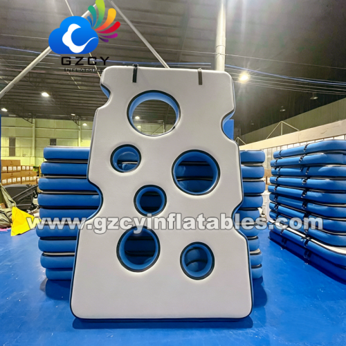 American Ninja Warrior Obstacle Hanging Cheeseboard Indoor Inflatable Ninja Warrior Obstacle Course