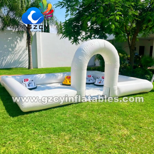 Outdoor Game Carnival Inflatable Bumper Car Arena Inflatable Car Race Jungle Run Bumper Car Track for Kids