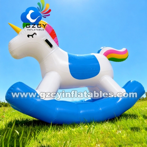 Inflatable PVC Rocking Pony Horse Sport Game Model Kids Inflatable Ride-on Horse with Repair Kits for Sale