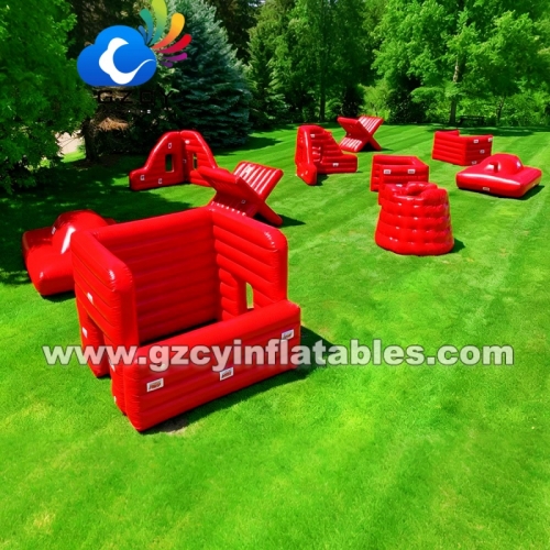 Inflatable Paintball Obstacle Equipment Cheap Air CS Sport Gear with Laser Tag and Shooting Bunker Game