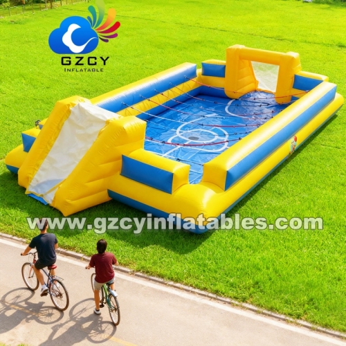 High Quality Inflatable Football Field Inflatable Soap Football Field Rent a Soap Football Field Inflatable Soccer Pitch
