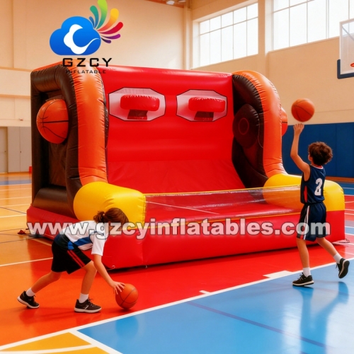 Inflatable Basketball Hoop Interactive Games Court Outdoor Sport Interactive Hoops Bouncy Basketball Court Inflatable Castle
