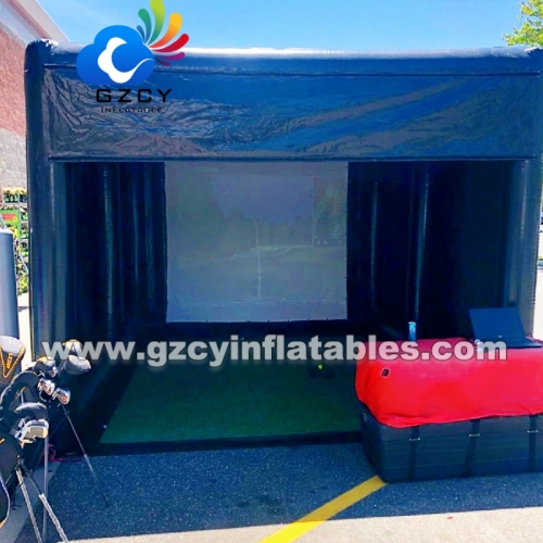 Commercial Custom Home Golf Simulator Enclosure Driving Range Tent Inflatable Golf Simulator for Practice