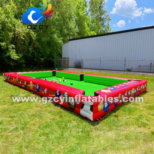 Attractive Inflatable Snooker Ball Table Tennis Ball Inflatable Billiard Table Games for Child or Adult Team Building Games