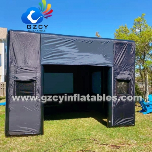 Luxury Inflatable Golf Simulator Shell Tent Golf Blow up Enclosure with Projector Bracket