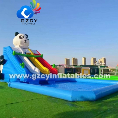 Commercial Giant Inflatable PVC Water Park Slide Pool Summer Jumping Trampolines Fun Kids Activities Shopping Mall Outdoor
