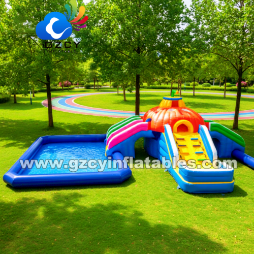 Factory Price Inflatable Water Slide Water Park Slide Bounce Water Pool for Sale