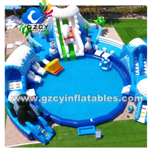 Large Inflatable Water Slide for Water Park Equipment Stimulating Inflatable Water Slides with Large-capacity