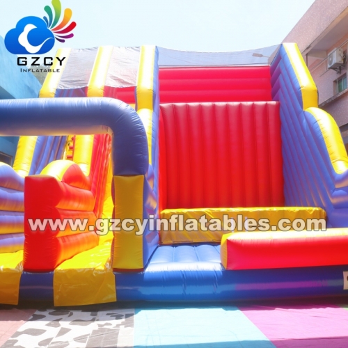 Competitive Price High Quality Inflatable Daredevil Island Slide Combo Jumping Castle With Slide
