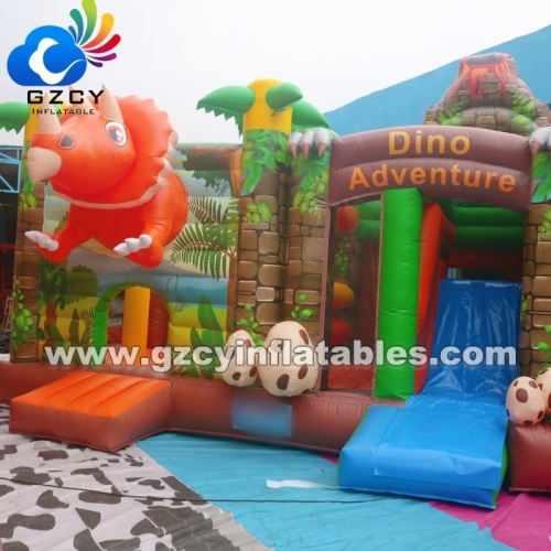 Outdoor Party Inflate Jumping Castle Inflatable Combo Safari Animals Bouncy House for Kids