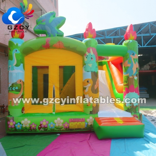 Dinosaure Inflatable Jumping Castle with Slide, Durable Bounce House for Kids Outdoor Party Rental