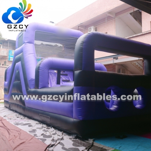 Customizable PVC Inflatable Obstacle Course Blue White Children Commercial Rental Obstacle Course for Party