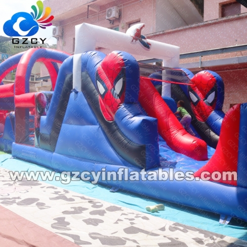 Commercial Bounce House Obstacles Course Inflatable Slide Castle Obstacle Combo