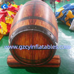Inflatable Custom Pine Wood Wine Barrel Advertising Inflatable
