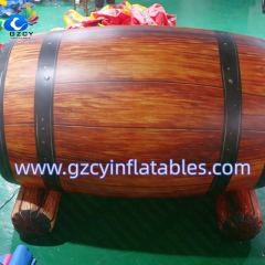 Inflatable Custom Pine Wood Wine Barrel Advertising Inflatable