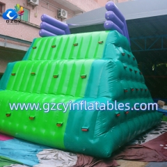 Aqua Park Mountain Climbing Wall Inflatable Iceberg Ocean Floating Rock Climbing Inflatable Water Iceberg Slide for Kids Adult