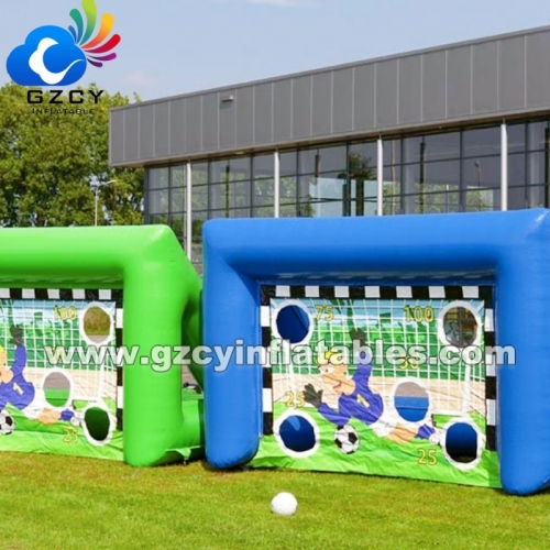Outdoor Carnival Sports Football Shoot Out Interactive Inflatable Games