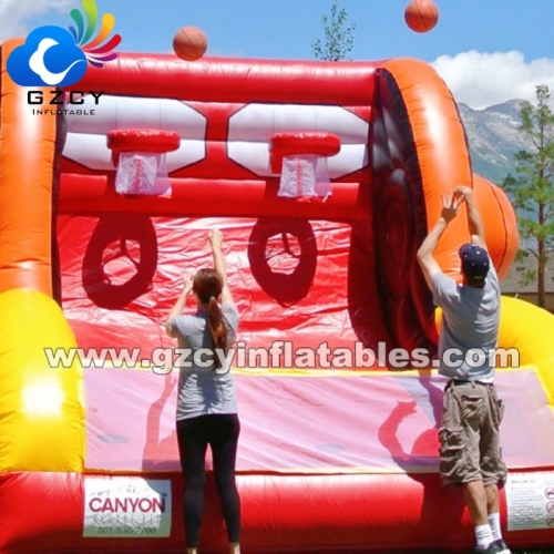 Inflatable Basketball Hoop Interactive Games Court Outdoor Sport Interactive Hoops Bouncy Basketball Court Inflatable Castle