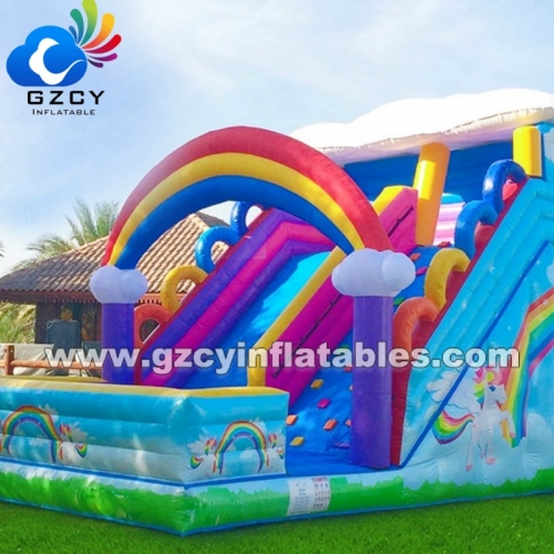 PVC Eco-Friendly Inflatable Bouncy Slide Kids Adventure Play Equipment Commercial Grade Dry Slide