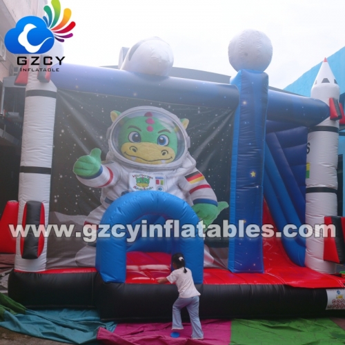 Commercial PVC Bouncy Castle Inflatable Playground Slide with Rock Climbing Wall Inflatable Bouncer Combo Slide