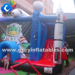 Commercial PVC Bouncy Castle Inflatable Playground Slide with Rock Climbing Wall Inflatable Bouncer Combo Slide
