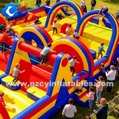 Commercial PVC Inflatable Castle and Obstacle Course for Adults and Kids Sports Bounce House Games
