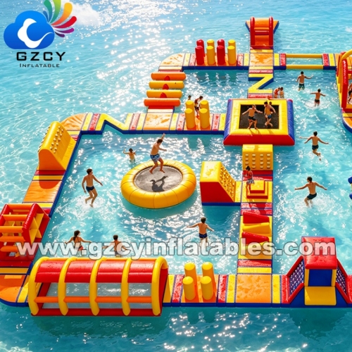 Inflatable Water Amusement Outdoor Obstacle Theme Park Slide
