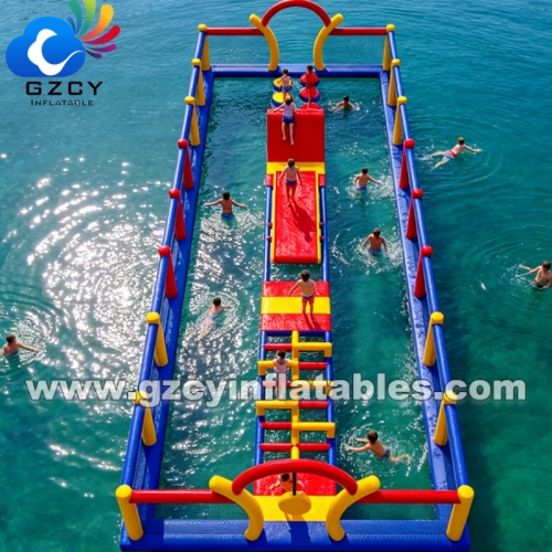 Water Floating Island Inflatable Aqua Park Commercial Inflatable Water Park with Water Slide Obstacles Course Games for Adult