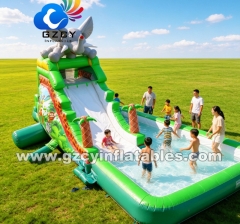 New Design Jumping Castle With Slide and Pool Commercial Inflatable Water Slide for Kids